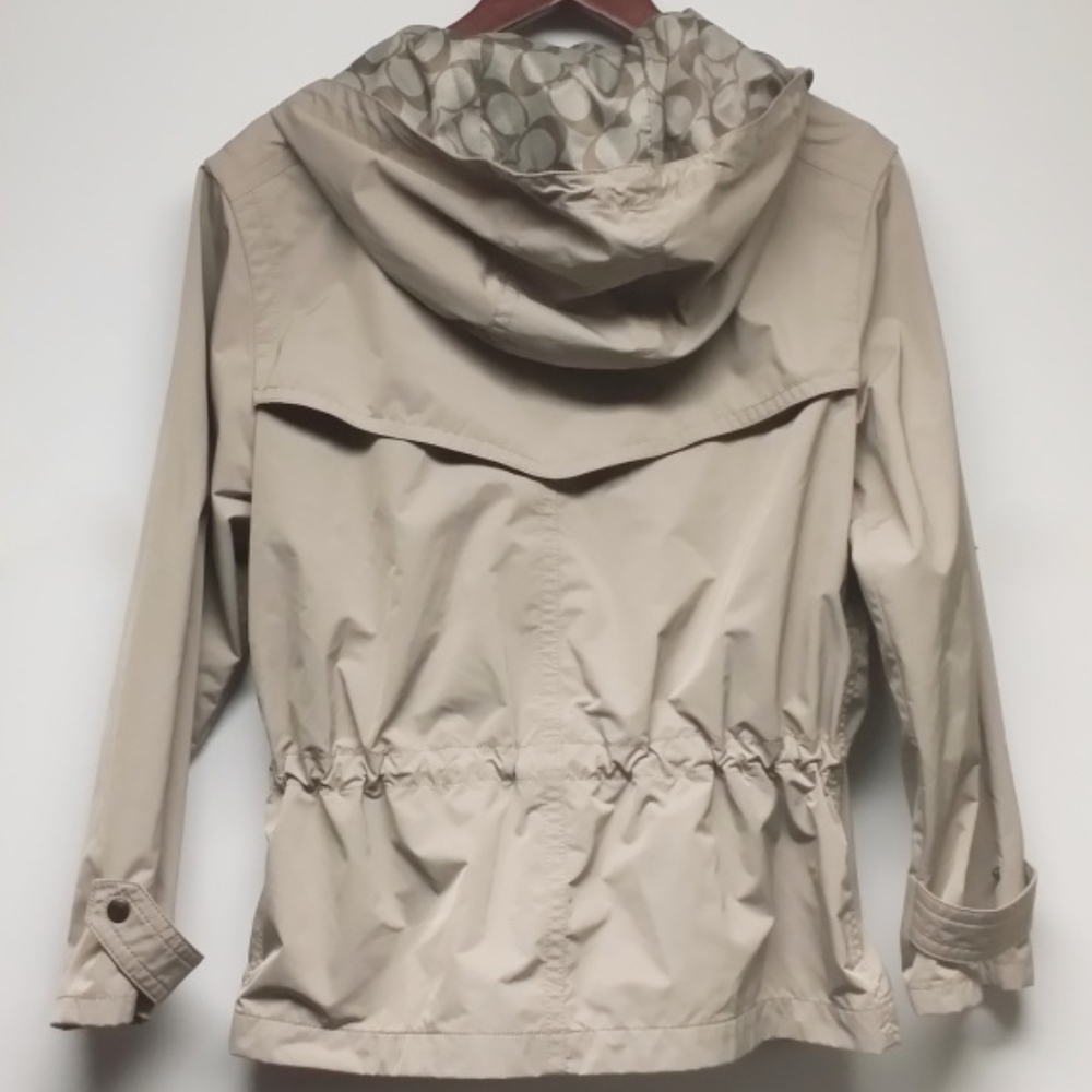 SOLD!!! - COACH Women Lightweight Beige Zip/Hoody - Picture 2 of 4